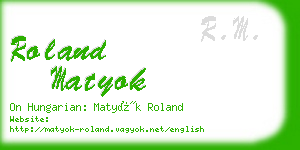 roland matyok business card